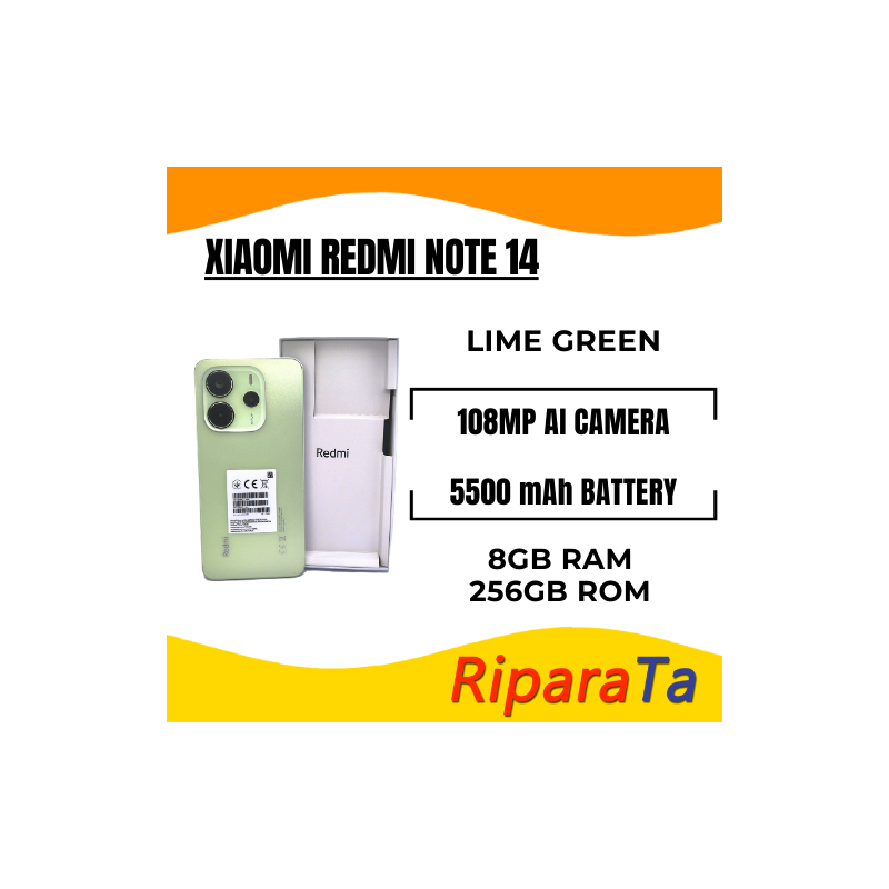 XIAOMI Redmi Note 14 - 8GB RAM 256 ROM - LIME GREEN
