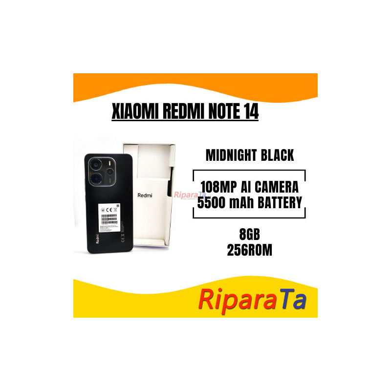 XIAOMI Redmi Note 14 - 8GB RAM 256 ROM - MIDNIGHT BLACK
