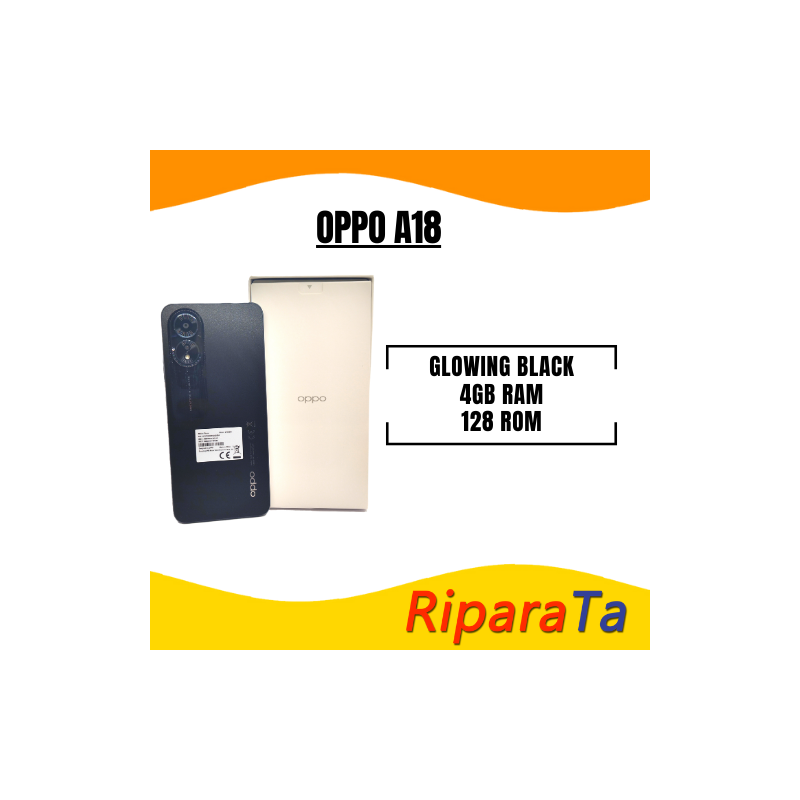 OPPO A18 - 4GB RAM 128 ROM - GLOWING BLACK