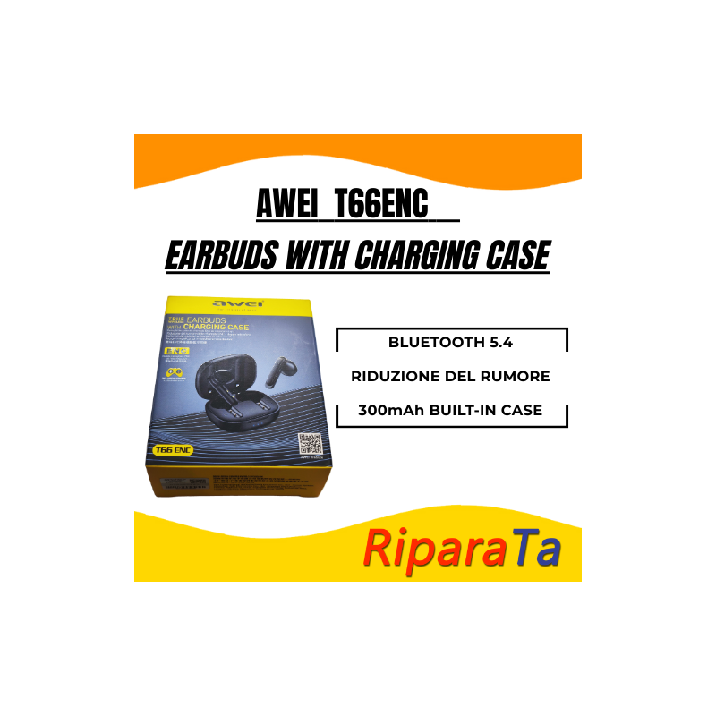 AWEI T66ENC - EARBUDS WITH CHARGING CASE